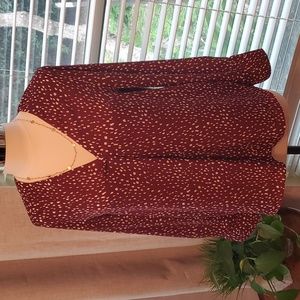 Banana Republic Wine and cream Blouse